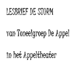 aankondiging lesbrief De storm