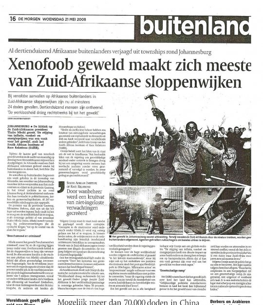 Xenofobie in Zuid Afrika