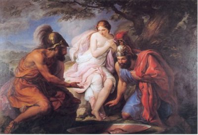Odorcio Politi Theseus en Peirithos dobbelen om Helena