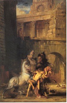 Gustave Moreauv - Diomedes verscheurd door zijn eigen paarden 