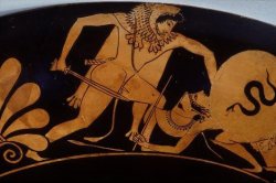 Herakles in gevecht met Kyknos