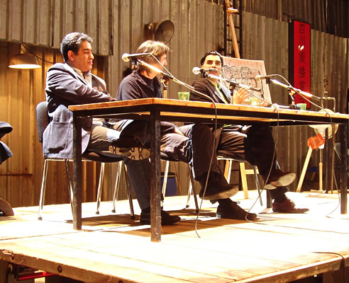 Farhad Foroutanian, Alain Pringels en Kader Abdolah in gesprek